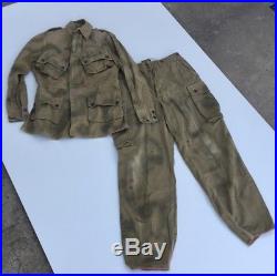 100% original tenue wwii américain m42 parachutiste saut veste et pantalon camo