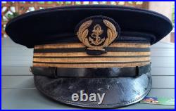 1940 Bonne Casquette Mle 1927 Officier Marine Capitaine de Corvette ORIGINAL WW2