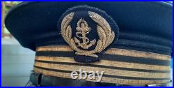 1940 Bonne Casquette Mle 1927 Officier Marine Capitaine de Corvette ORIGINAL WW2