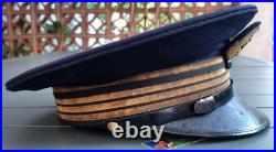 1940 Bonne Casquette Mle 1927 Officier Marine Capitaine de Corvette ORIGINAL WW2