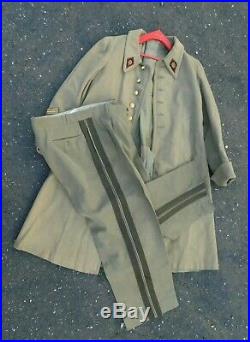 1940 Manteau Officier Medecin Infanterie Coloniale + 3 Pantalons + Nominatif
