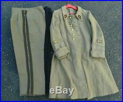 1940 Manteau Officier Medecin Infanterie Coloniale + 3 Pantalons + Nominatif