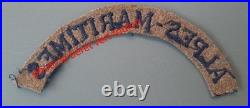 1940 WW2 Insigne ALPES MARITIMES Ligne Maginot Forteresse Titre de Bras Uniform