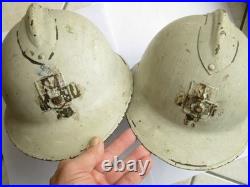 1944- CASQUE ADRIAN repeint blanc (M. LEFEVRE) SERVICE de SANTE -TBE d'époque