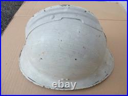 1944- CASQUE ADRIAN repeint blanc (M. LEFEVRE) SERVICE de SANTE -TBE d'époque