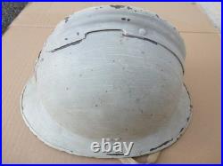 1944- CASQUE ADRIAN repeint blanc (M. LEFEVRE) SERVICE de SANTE -TBE d'époque