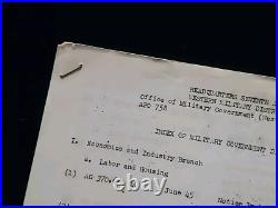 1945 Allemand Seconde Guerre Mondiale Armée Américaine Document Indice De