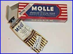 1 Boite DISPLAY complète de 12 tubes à raser Mollé original US WWII