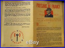 2nde guerre mondiale 39-45 document propagande aux paysans de France