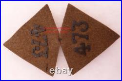 473° Régiment Pionniers Pattes de Col Troupe WWII Forteresse Uniforme 1940 M1935