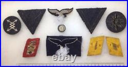 9 ALLEMAGNE LUFTWAFFE PAIRE DE PATTES DE COL TROUPE PARACHUTISTE mod. 1935