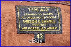 A2 Flight Jacket Flying Tigers Gibson And Barnes
