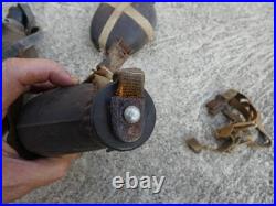 ALLEMAND WW2 Lot de 3 Gourdes Allemande Noix de Coco Incomplete AK Afrikas Korps