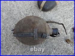 ALLEMAND WW2 Lot de 3 Gourdes Allemande Noix de Coco Incomplete AK Afrikas Korps