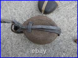 ALLEMAND WW2 Lot de 3 Gourdes Allemande Noix de Coco Incomplete AK Afrikas Korps