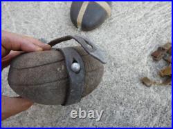 ALLEMAND WW2 Lot de 3 Gourdes Allemande Noix de Coco Incomplete AK Afrikas Korps
