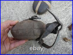 ALLEMAND WW2 Lot de 3 Gourdes Allemande Noix de Coco Incomplete AK Afrikas Korps