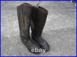 ALLEMAND WW2 Paire de Bottes Tige Haute Cavalerie Régimentée Taille 41