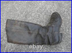 ALLEMAND WW2 Paire de Bottes Tige Haute Cavalerie Régimentée Taille 41