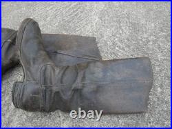 ALLEMAND WW2 Paire de Bottes Tige Haute Cavalerie Régimentée Taille 41