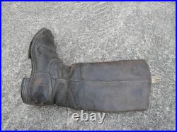 ALLEMAND WW2 Paire de Bottes Tige Haute Cavalerie Régimentée Taille 41