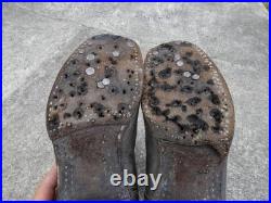 ALLEMAND WW2 Paire de Bottes Tige Haute Cavalerie Régimentée Taille 41