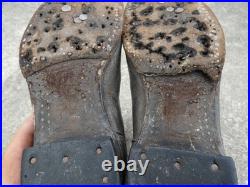 ALLEMAND WW2 Paire de Bottes Tige Haute Cavalerie Régimentée Taille 41