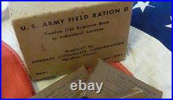 AUTHENTIQUE RATION D DE COMBAT US WW2 HERSHEY PARA AMÉRICAIN COMMANDO casque