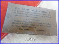 AUTHENTIQUE RATION D DE COMBAT US WW2 HERSHEY PARA AMÉRICAIN COMMANDO casque