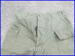 AUTHENTIQUE US ARMY WW2 Pantalon HBT Model Boutons Cousu