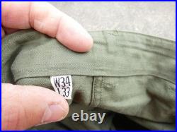 AUTHENTIQUE US ARMY WW2 Pantalon HBT Model Boutons Cousu
