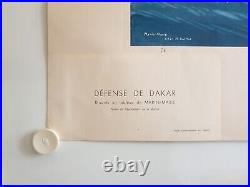 Affiche MARIN-MARIE DÉFENSE DE DAKAR Bataille Seconde Guerre Mondiale