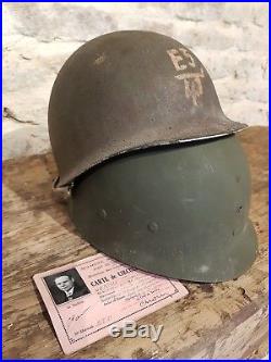 Ancien casque américain 1944 militaria normandie debarquement ww2