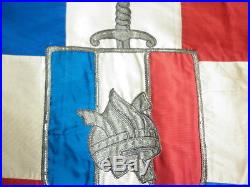 Ancien drapeau Légion française des combattants isère Septeme Vichy ww2 casque
