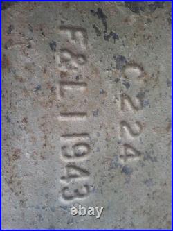 Ancienne caisse militaire + 2 douilles obus laiton WW2 militaria déco