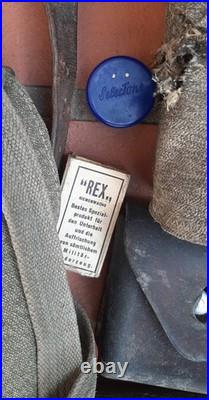 Armée Suisse 1940-1950 Sac Tornister rempli Gamelle Cartouchières Trousses etc