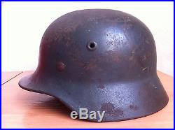 Authentique casque allemand WW2 Luftwaffe dans son jus, non démonté
