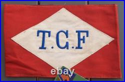 Automobile 1920-1930 Brassard brodé TCF Touring Club de France ORIGINAL ARMBAND