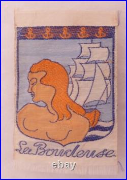 Aviso LA BOUDEUSE 1940 insigne tissu Marine France ORIGINAL WWII Fusilier Marin