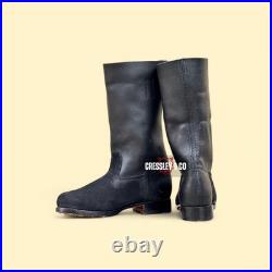 BOTTES ALLEMANDES WW2 REPRO M1939 MARSCHBOOTS AVEC SEMELLE CUIR, fabriquées