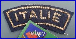 Banane brodée CEF ITALIE 1943 Provence 1944 titre de bras ORIGINAL title