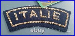 Banane brodée CEF ITALIE 1943 Provence 1944 titre de bras ORIGINAL title