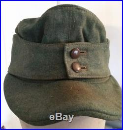 Bergmütze Gebirgsjäger Heer avec couvre casquette blanc ORIGINALE WWII