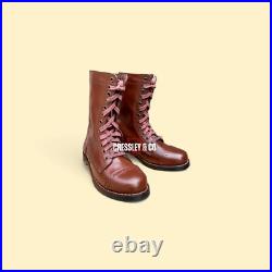 Bottes de saut parachutistes de l'armée américaine WW2 bottes en cuir aérop