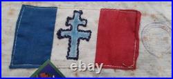 Brassard FFI des Deux Sèvres 1944 Maquis Résistance ORIGINAL cachet Etat Major