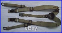 Brelage lourd Allemand toile WW2 Afrika Korps Canvas Combat Suspenders original