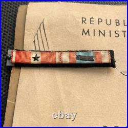 Brevet et insigne parachutiste français 1959 Guerre d Algérie d'un Pied-noir