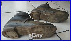 Brodequin allemand WH WW2 german boot -Paar Schuhe Schnürschuhe 2WK