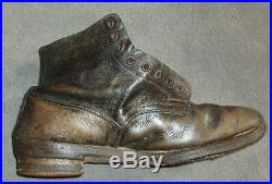 Brodequin allemand WH WW2 german boot -Paar Schuhe Schnürschuhe 2WK