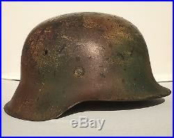 Casque Allemand M42 Camouflage Normandie Complet